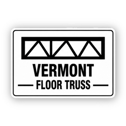 Black Vermont Floor Truss Wide Panel Vinyl Decal Stickers