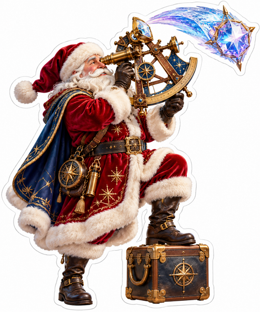 Santa Brass Star Navigation Display Vinyl Decal Stickers