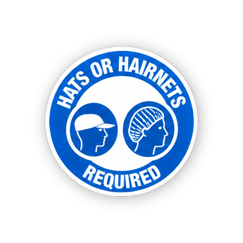 Blue Hats or Hairnets Two Heads Ring Circle Vinyl Decal Stickers