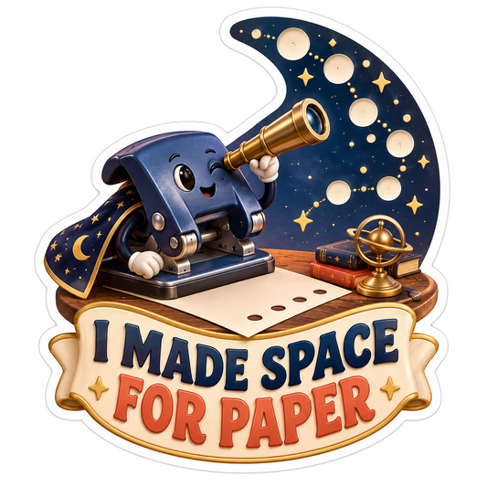 Hole Punch Stargazing Character Art Vinyl Decal Stickers
