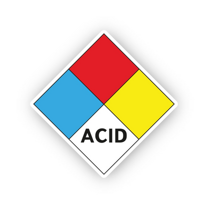 Red Blue Yellow Diamond ACID Lower Text Vinyl Decal Stickers