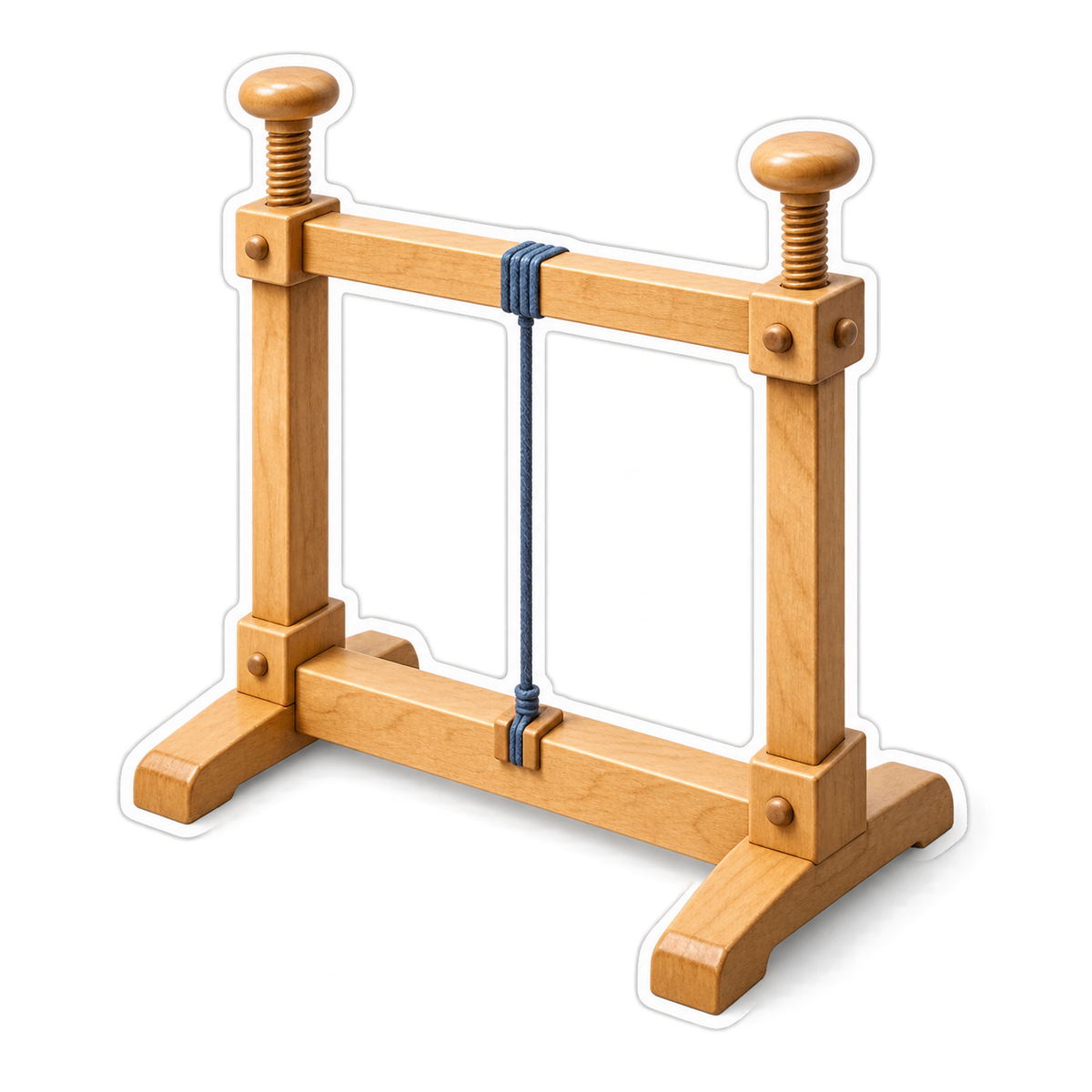 Wooden Book Sewing Frame Art Vinyl Decal Stickers