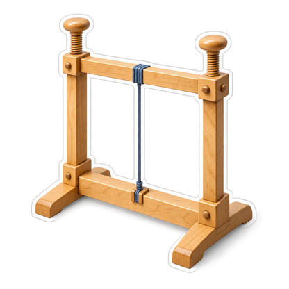 Wooden Book Sewing Frame Art Vinyl Decal Stickers