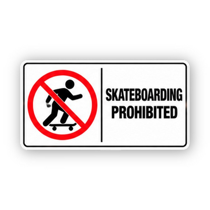 Black Skateboarding Crossed Figure Panel Vinyl Decal Stickers