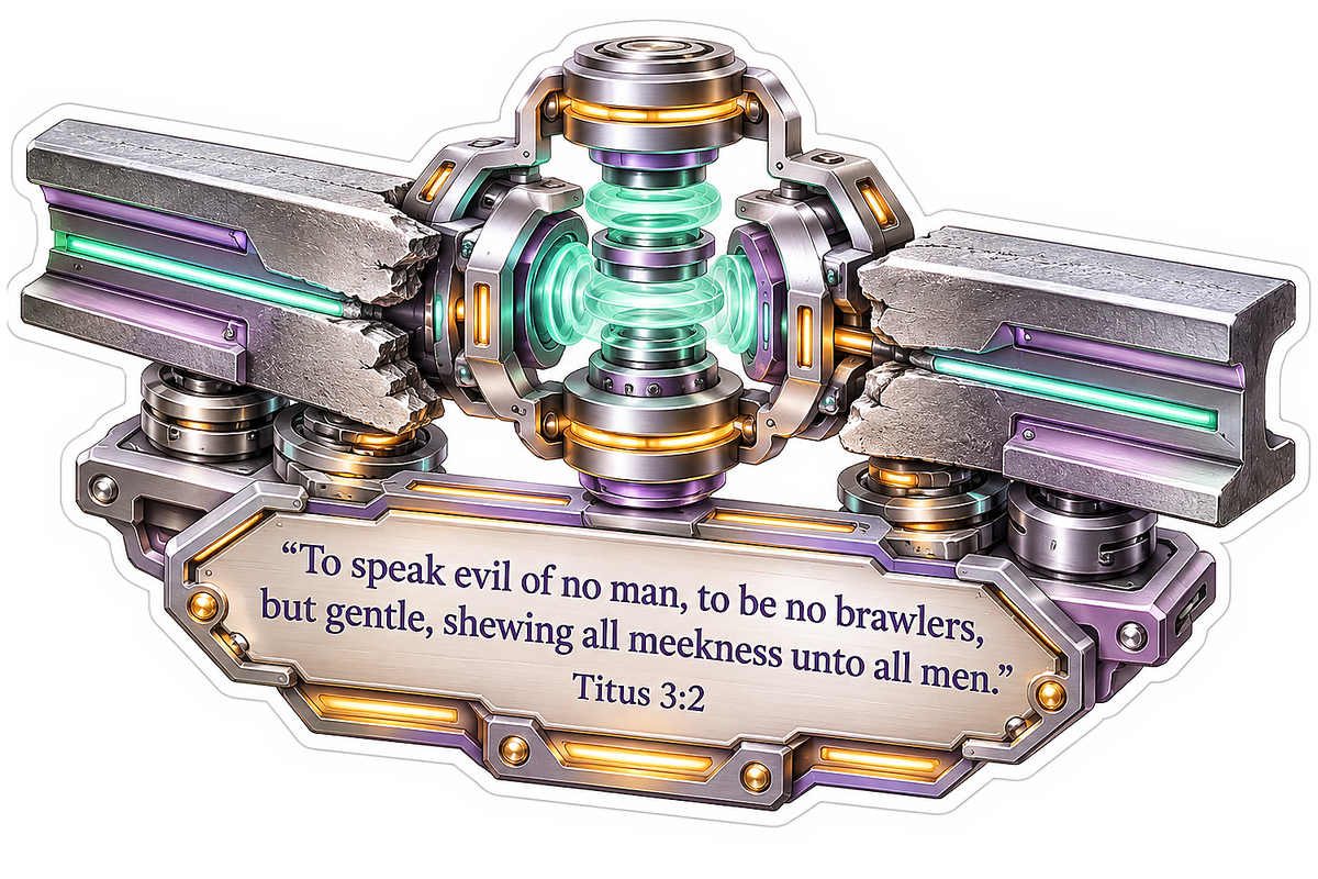 Silver Green Coupler Gentle Bible Verse Art Vinyl Decal Stickers
