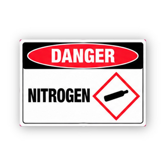 Black Danger Nitrogen Cylinder Diamond Panel Vinyl Decal Stickers