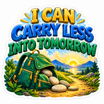 I Can Carry Less Into Tomorrow Quote Art Vinyl Decal Stickers