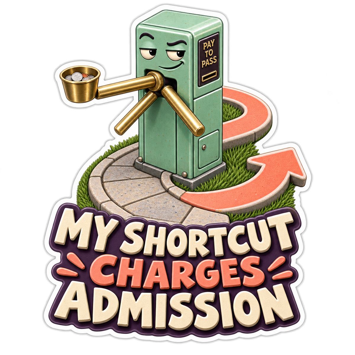 Shortcut Turnstile Character Art Vinyl Decal Stickers
