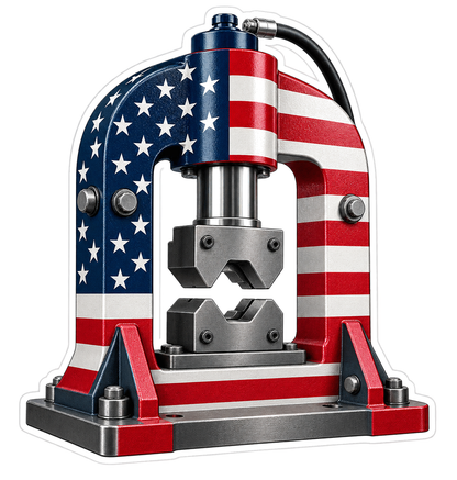 American Flag Cable Splicing Press Art Vinyl Decal Stickers