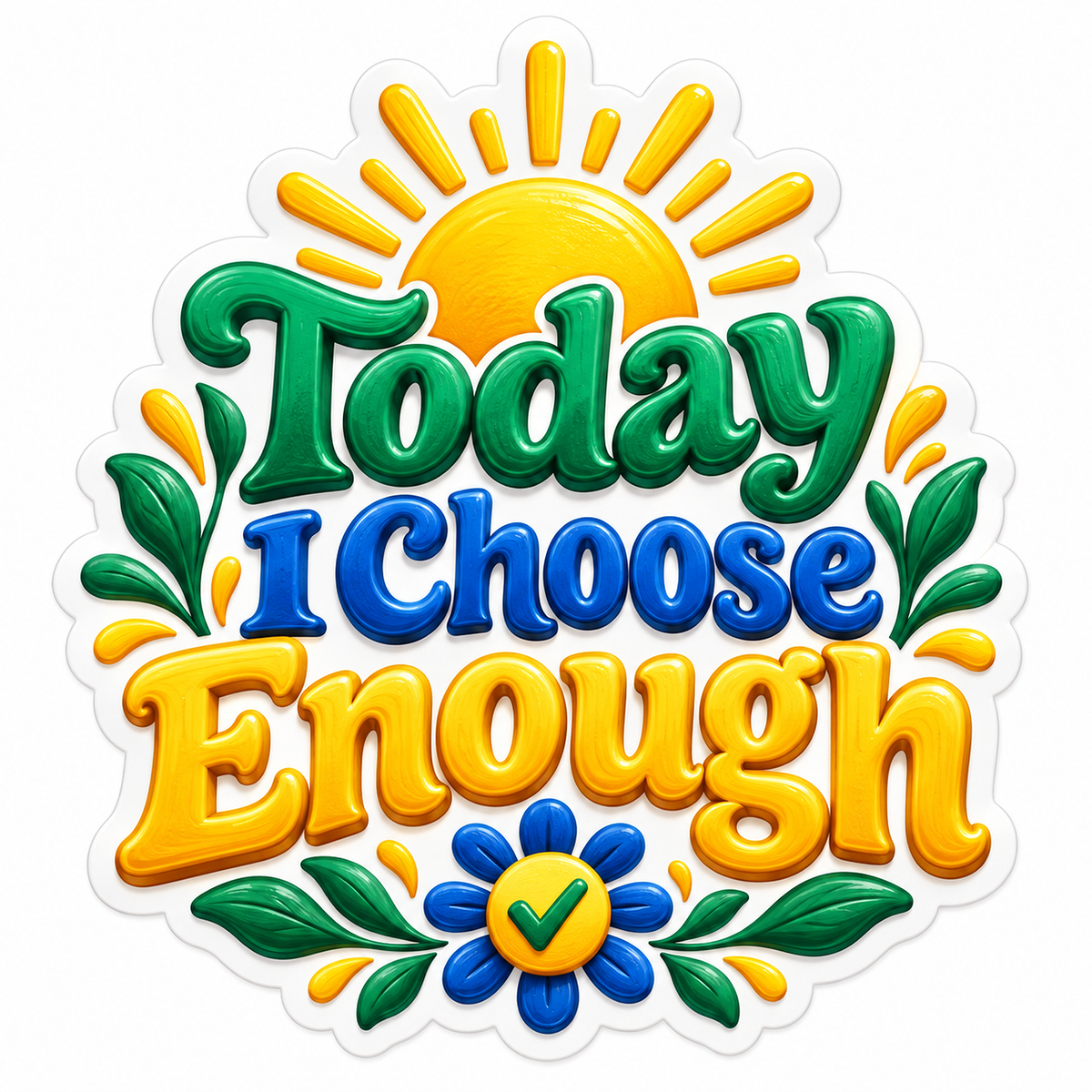 Today I Choose Enough Sunshine Quote Vinyl Decal Stickers