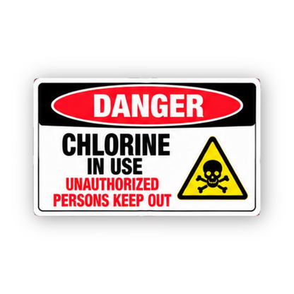Red Chlorine Skull Triangle Panel Vinyl Decal Stickers