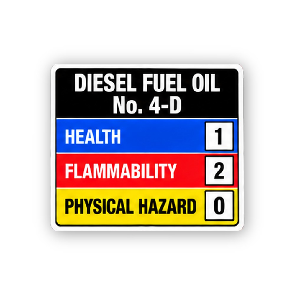 Black Diesel Four D Color Number Panel Vinyl Decal Stickers