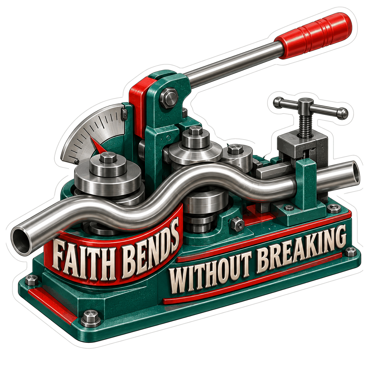 Pipe Bending Tool Faith Quote Art Vinyl Decal Stickers