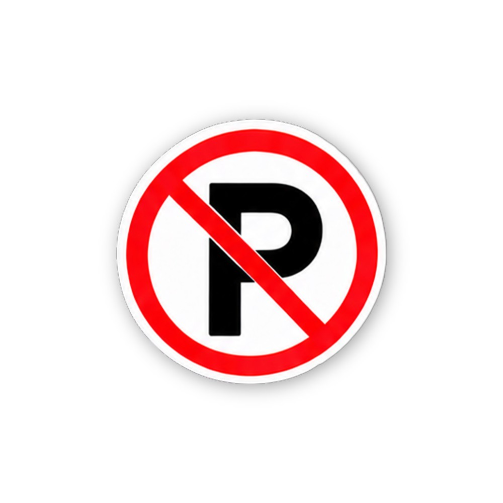 Red Crossed Letter P Circle Vinyl Decal Stickers