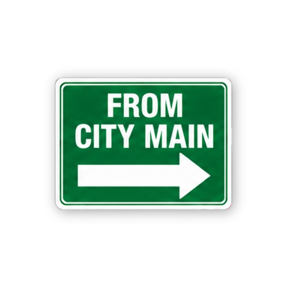 Green From City Main Right Arrow Panel Vinyl Decal Stickers