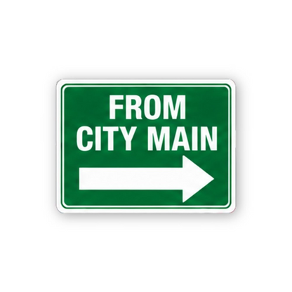 Green From City Main Right Arrow Panel Vinyl Decal Stickers