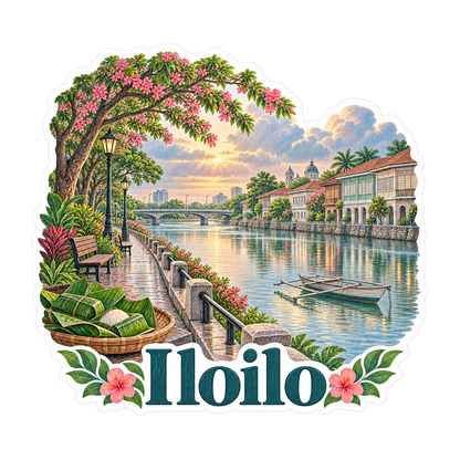 Iloilo River Flowers Art Vinyl Decal Stickers