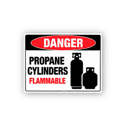 Black Danger Propane Two Cylinders Panel Vinyl Decal Stickers