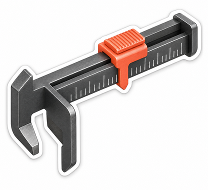Black Sliding Gauge with a Coral Tab Vinyl Decal Stickers