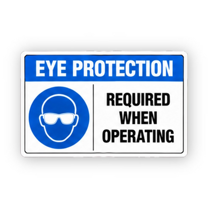 Blue Operating Glasses Required Head Panel Vinyl Decal Stickers