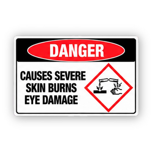 Black Danger Test Tube Hand Diamond Panel Vinyl Decal Stickers