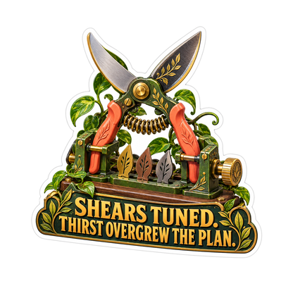 Garden Shears Tuned Funny Quote Art Vinyl Decal Stickers