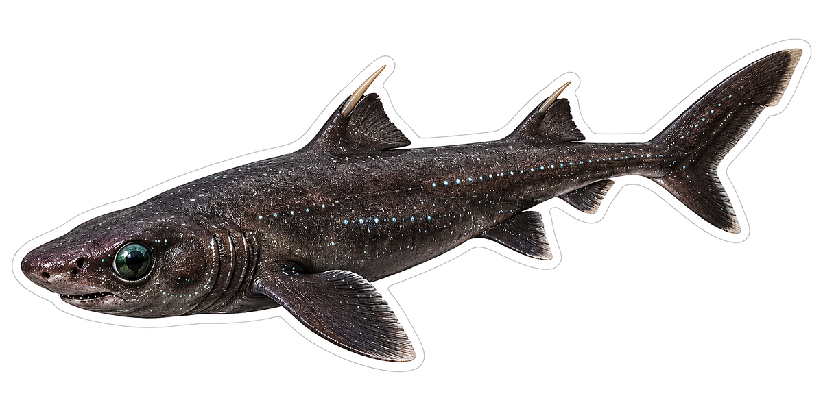 Dark Small Shark Pale Speckled Sides Art Vinyl Decal Stickers