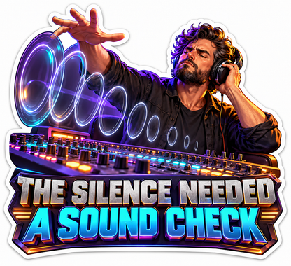 Sound Engineer Neon Sound Check Quote Art Vinyl Decal Stickers