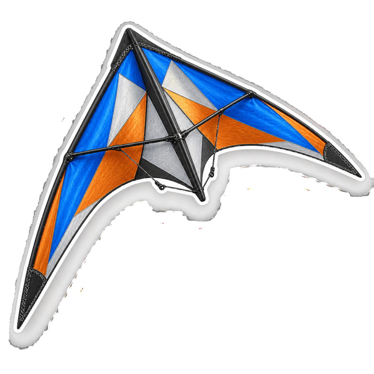 Blue Orange Stunt Kite Art Vinyl Decal Stickers