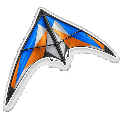 Blue Orange Stunt Kite Art Vinyl Decal Stickers