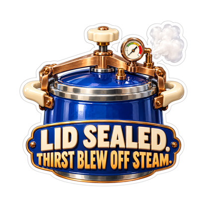 Blue Pressure Pot Funny Quote Art Vinyl Decal Stickers