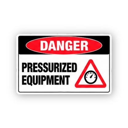 Black Pressure Equipment Gauge Triangle Panel Vinyl Decal Stickers