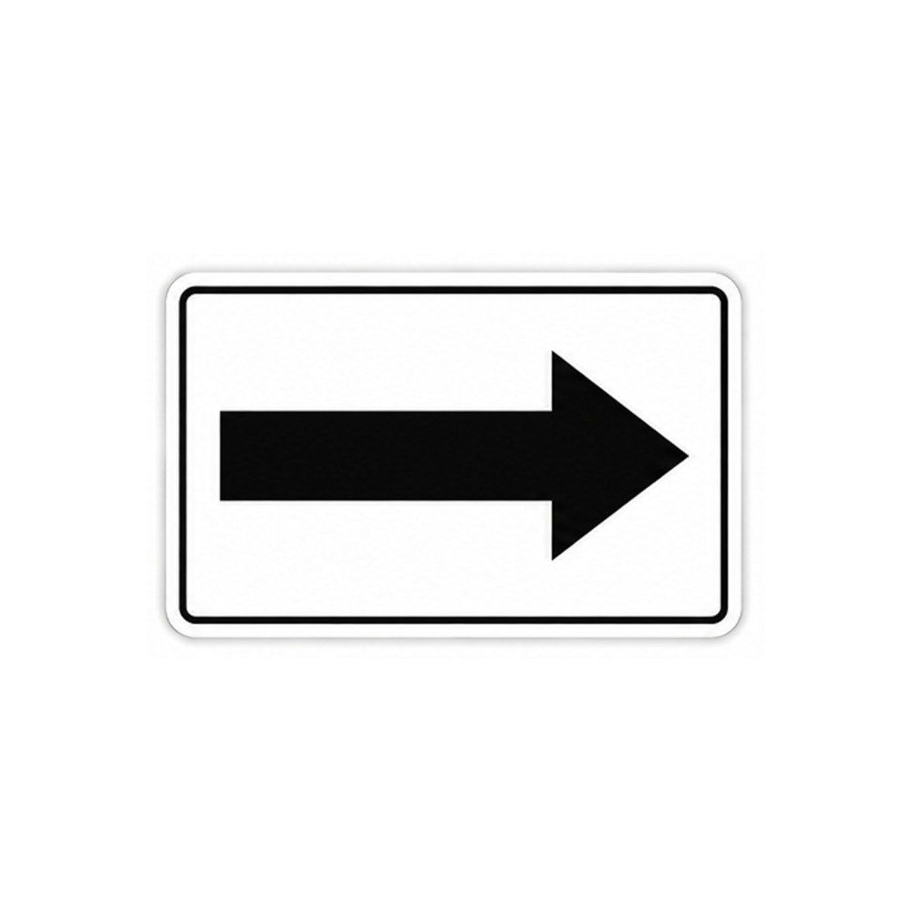 Black Right Arrow White Rounded Panel Vinyl Decal Stickers