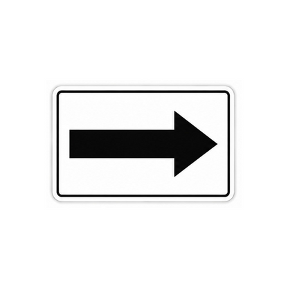 Black Right Arrow White Rounded Panel Vinyl Decal Stickers