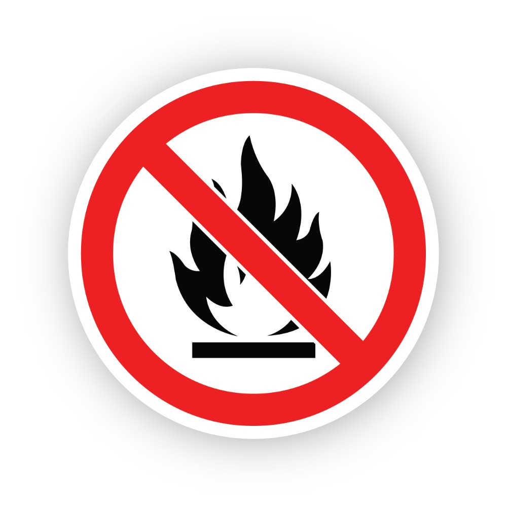 Red Crossed Tall Flame Baseline Circle Vinyl Decal Stickers
