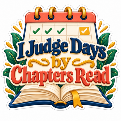 Book Calendar and Chapters Read Quote Vinyl Decal Stickers