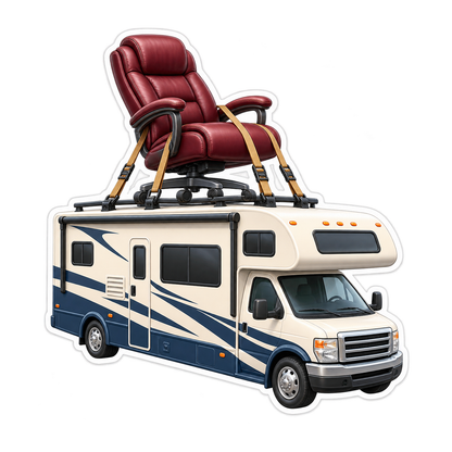 Office Chair Motorhome Art Vinyl Decal Stickers