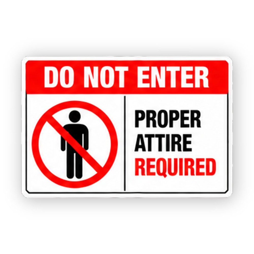 Red Proper Attire Crossed Standing Figure Panel Vinyl Decal Stickers