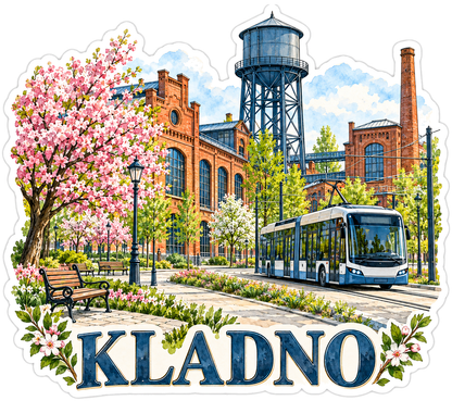 Kladno Brick Industrial Park and Spring Tram Vinyl Decal Stickers