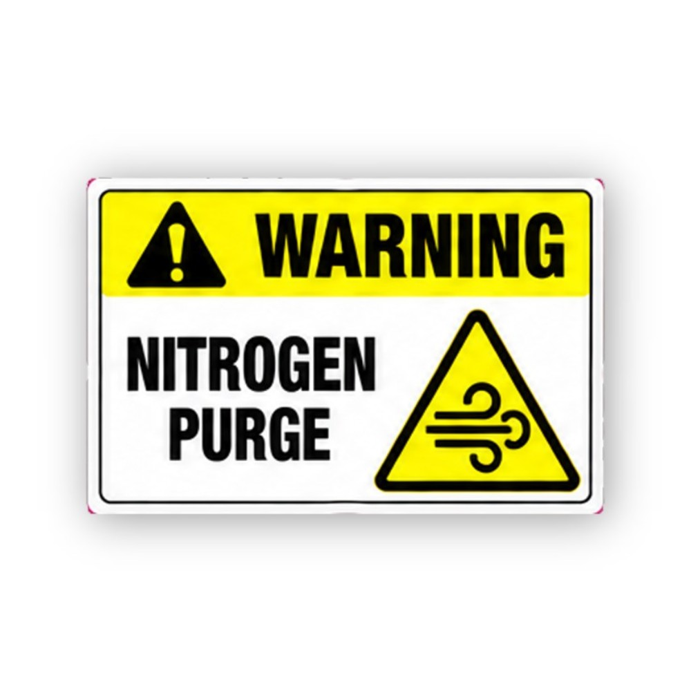 Yellow Warning Nitrogen Wind Triangle Panel Vinyl Decal Stickers