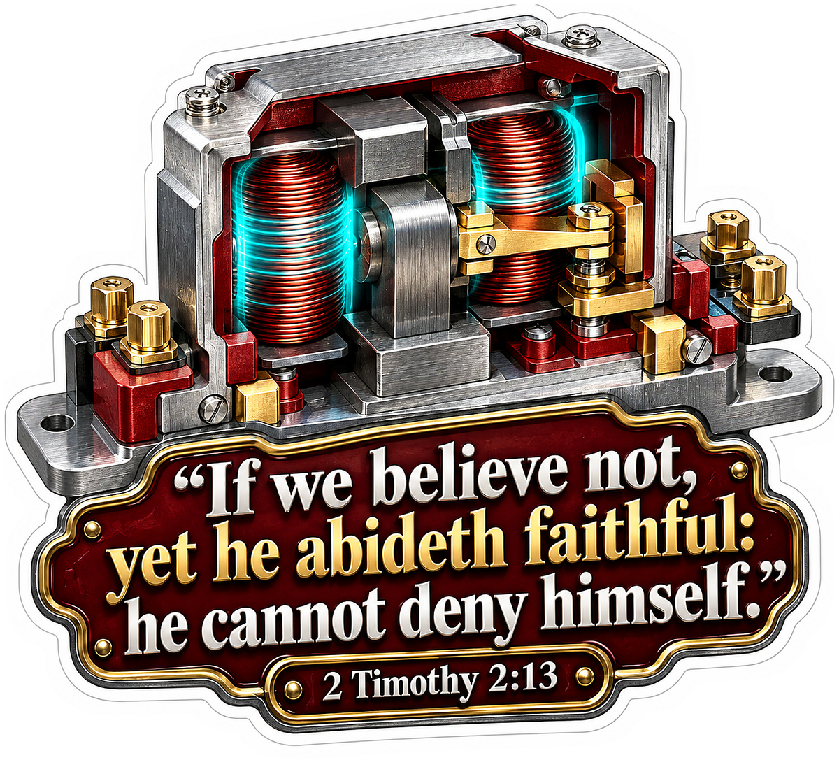Copper Coils Faithful Bible Verse Art Vinyl Decal Stickers