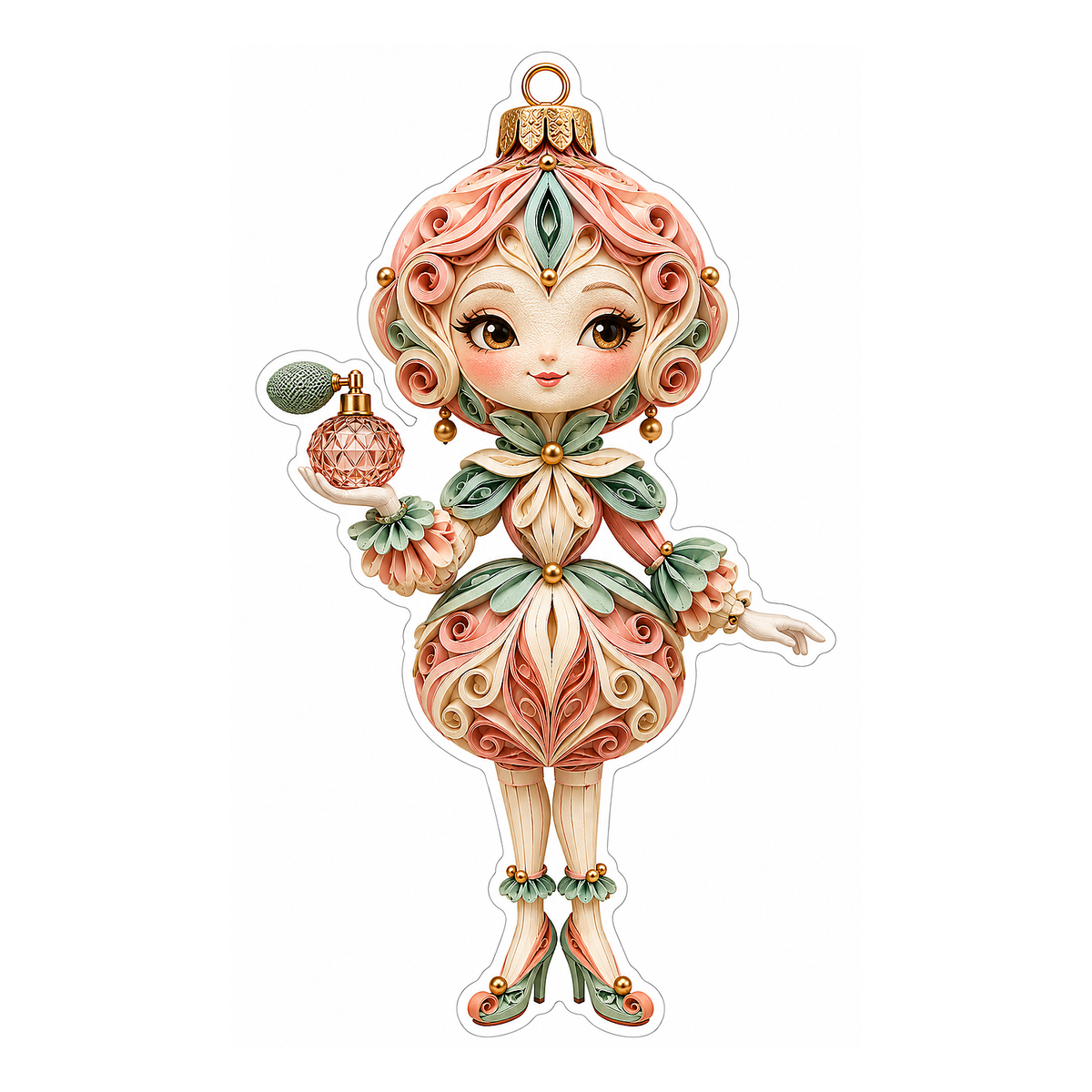 Pink Perfume Ornament Character Vinyl Decal Stickers