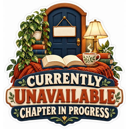 Blue Door Chapter in Progress Quote Art Vinyl Decal Stickers