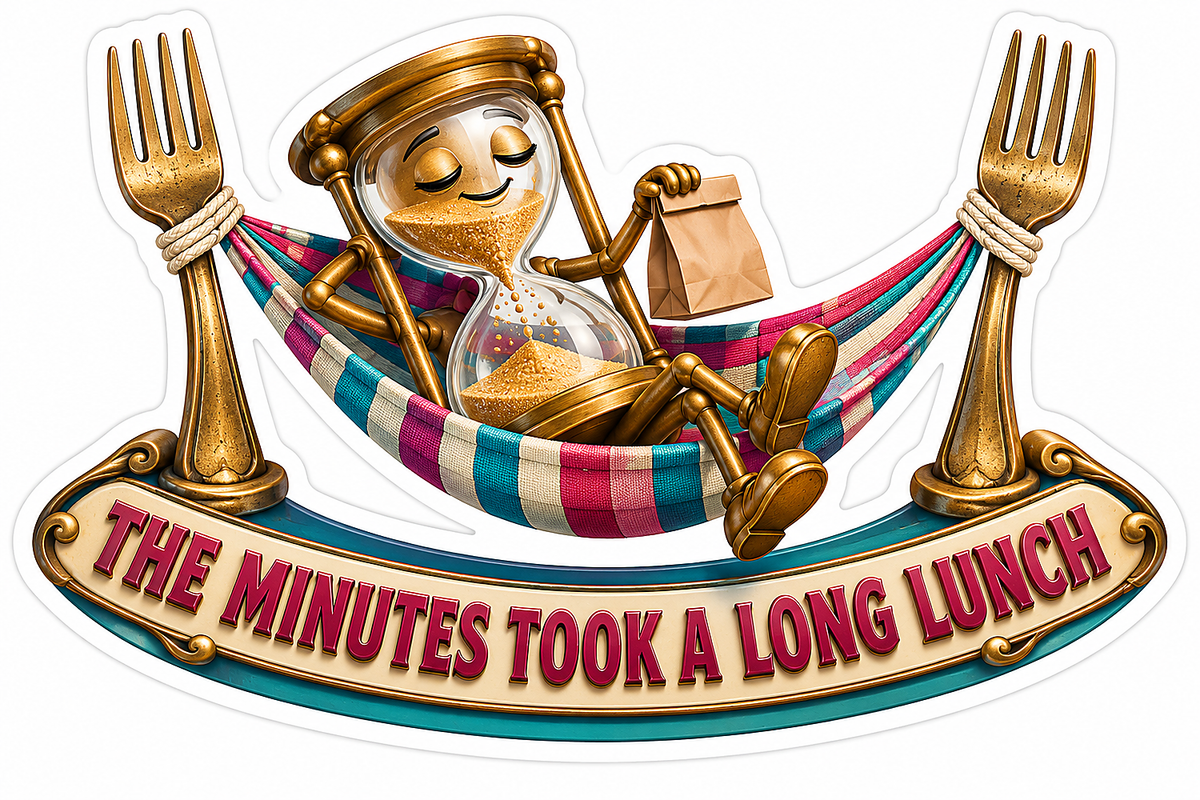 Hourglass Hammock Between Golden Forks Art Vinyl Decal Stickers