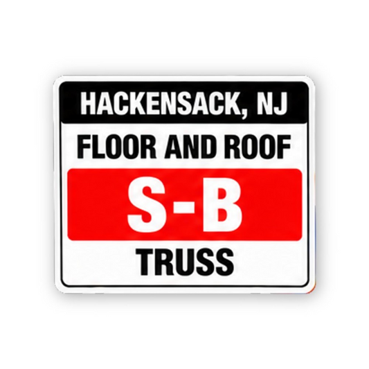 Black Hackensack Floor Roof SB Panel Vinyl Decal Stickers
