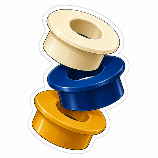 Cream Blue Gold Stacked Spacers Art Vinyl Decal Stickers