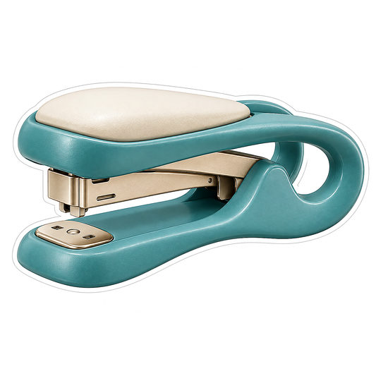 Teal Loop Stapler With Ivory Top Art Vinyl Decal Stickers