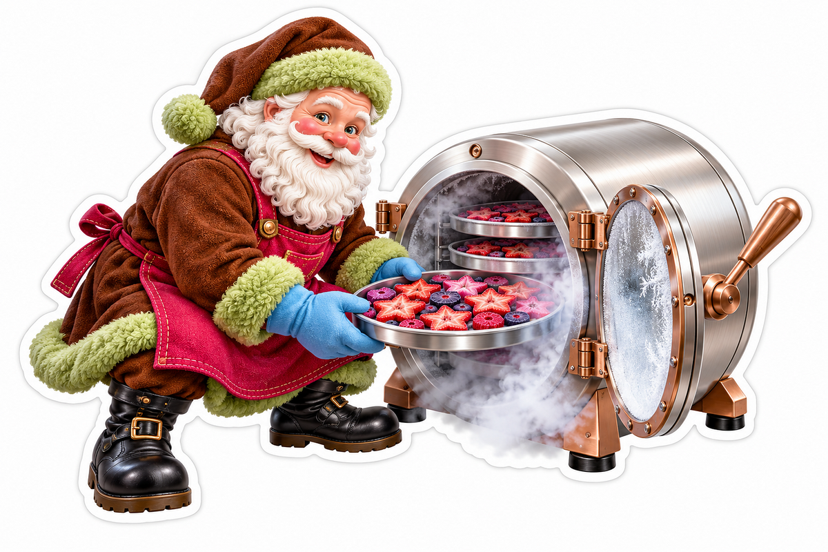Brown Santa Berry Tray Metal Chamber Art Vinyl Decal Stickers