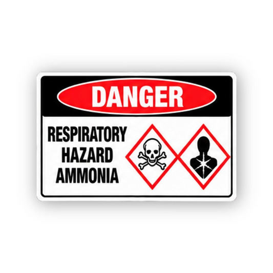 Black Danger Ammonia Skull Torso Diamonds Vinyl Decal Stickers