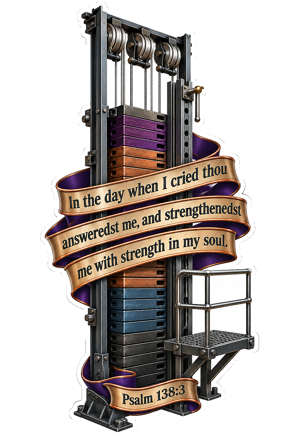 Tall Counterweight Frame Scripture Art Vinyl Decal Stickers